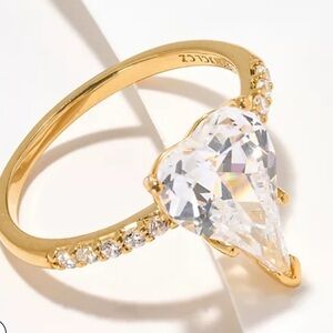 New Diamonique x Jennifer Miller Signature Heart Ring, Sterling Silver